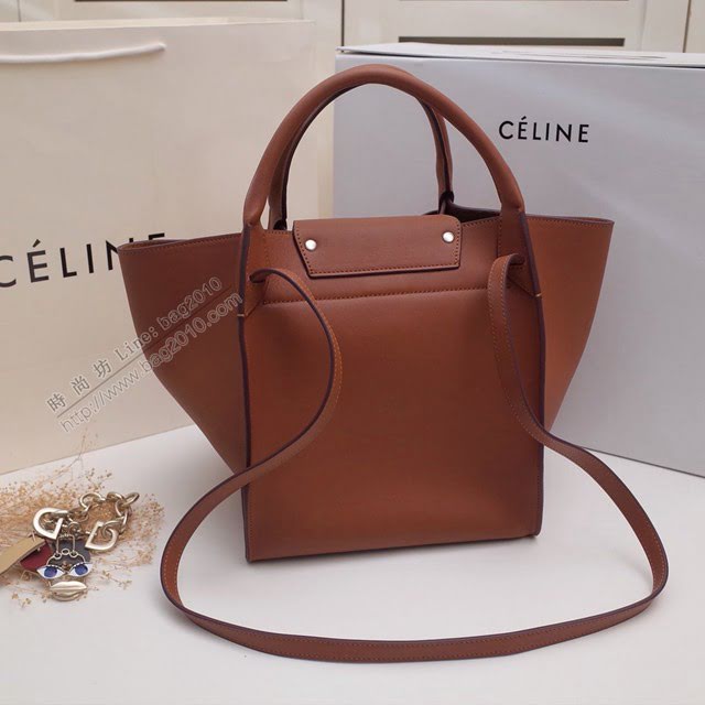 Celine女包 賽琳平紋小牛皮手袋 Céline big bag Celine手提肩背包 183313  slyd2128